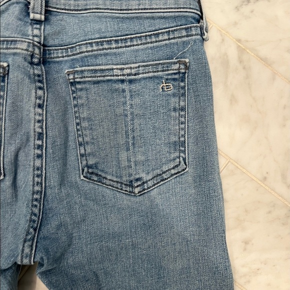 𝅺RAG & BONE Ankle Skinny Lena distressed jeans size 25 cropped 9 inch rise EUC - Picture 14 of 16